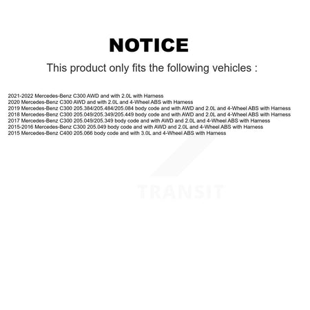 Front Wheel Hub Bearing And ABS Sensor Kit For Mercedes-Benz C300 C400 with Harness K7S-102552