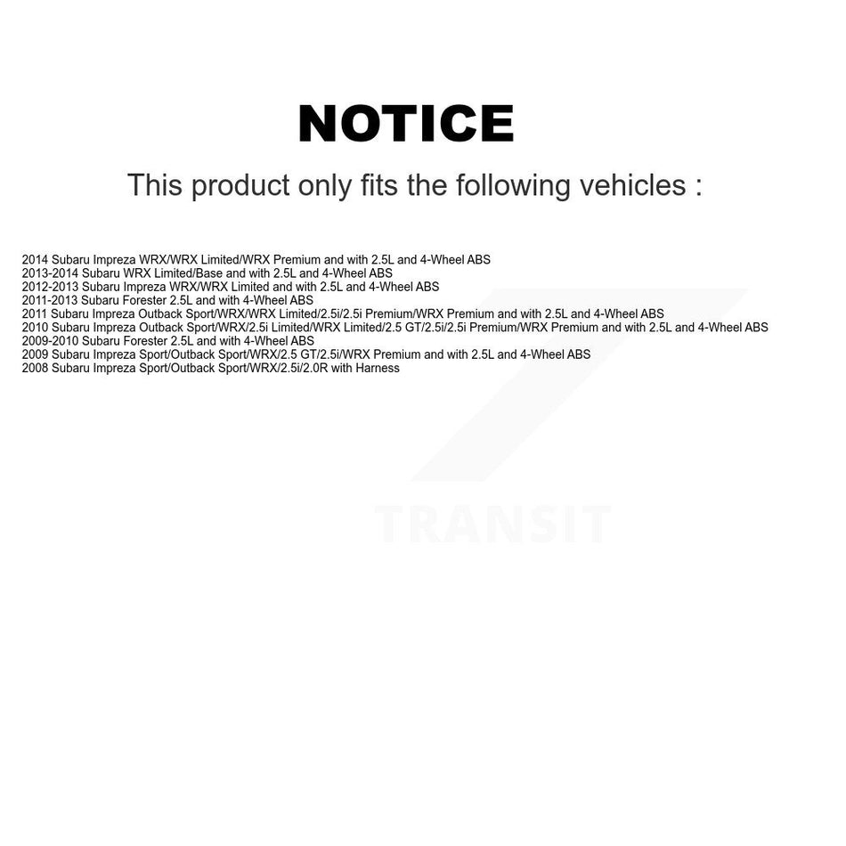 Front Wheel Hub Bearing And ABS Sensor Kit For Subaru Impreza Forester WRX K7S-102559