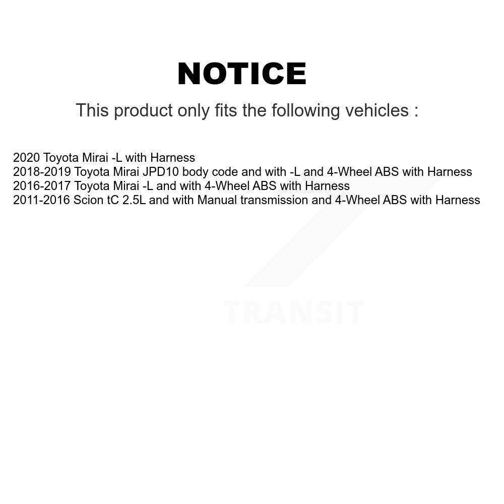 Front Wheel Hub Bearing And ABS Sensor Kit For Scion tC Toyota Mirai with Harness K7S-102573