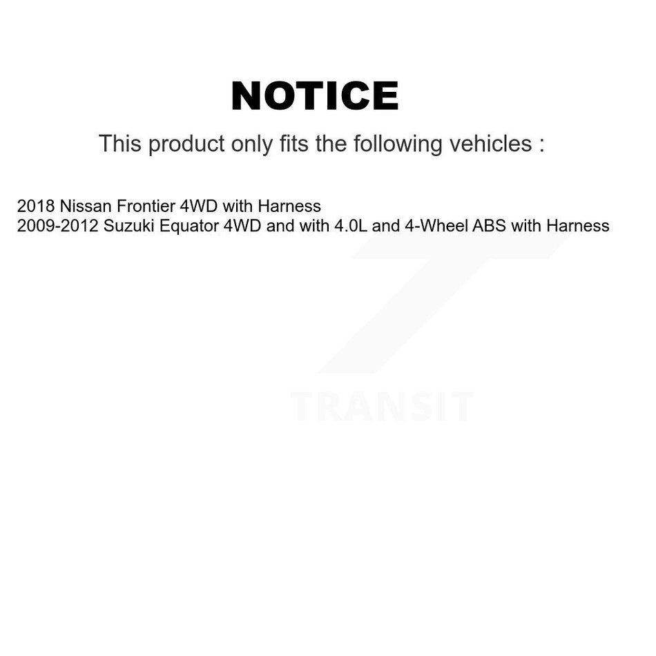 Front Wheel Hub Bearing Extra Sensor Kit For Nissan Frontier Suzuki Equator with Harness K7S-102578