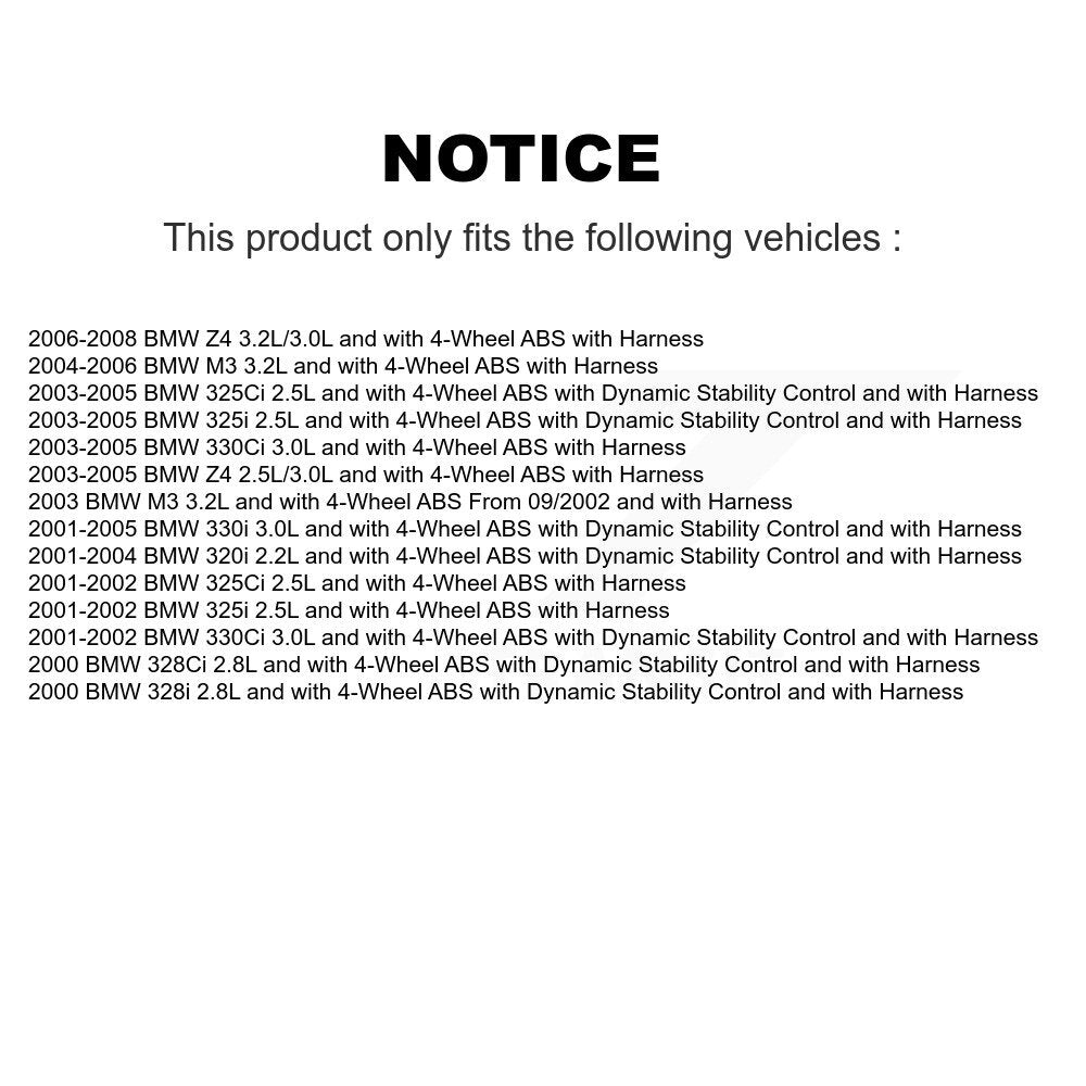 Front Wheel Hub Bearing & Sensor Kit For BMW Z4 330Ci 325i 325Ci M3 320i 330i 328Ci 328i K7S-102615