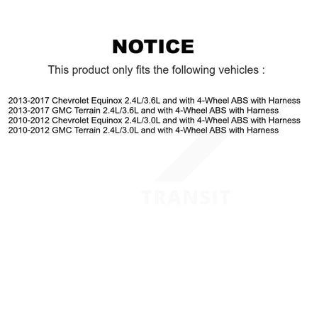 Front Wheel Hub Bearing And ABS Sensor Kit For Chevrolet Equinox GMC Terrain with Harness K7S-102617
