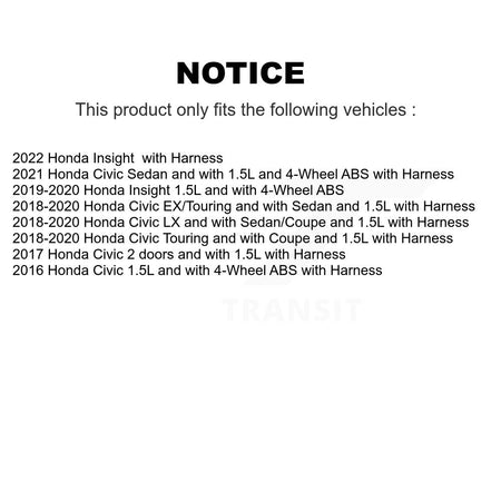 Front Wheel Bearing And ABS Sensor Kit For Honda Civic Insight K7S-102698