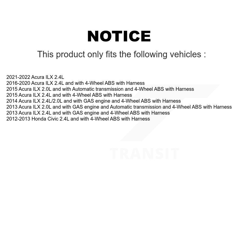 Front Wheel Bearing And ABS Sensor Kit For Honda Civic Acura ILX K7S-102701