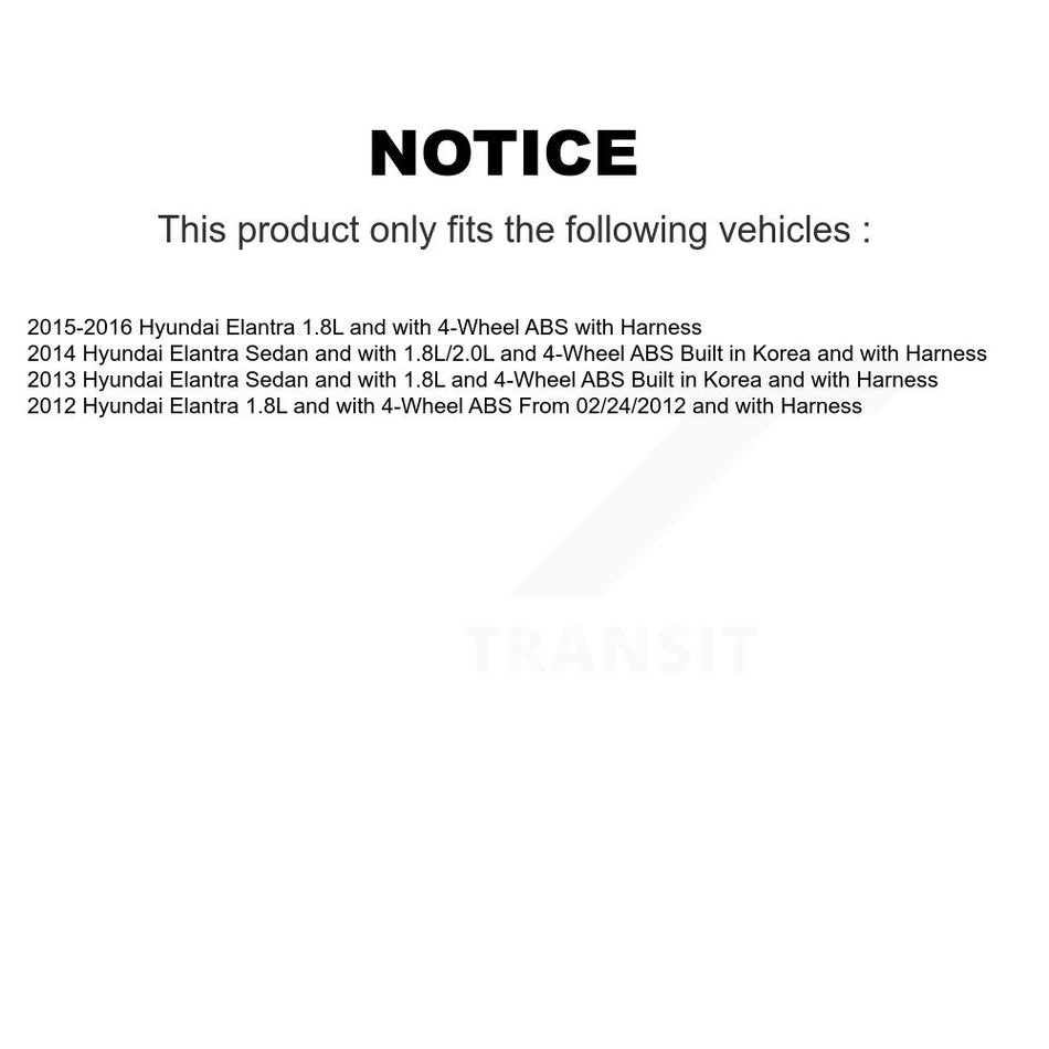 Front Wheel Bearing And ABS Sensor Kit For Hyundai Elantra K7S-102725