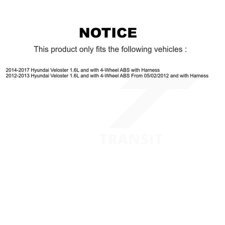Front Wheel Bearing And ABS Sensor Kit For Hyundai Veloster 1.6L with 4-Wheel K7S-102727