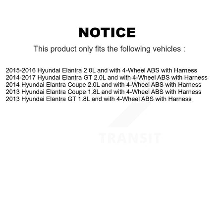 Front Wheel Bearing And ABS Sensor Kit For Hyundai Elantra GT Coupe with Harness K7S-102729