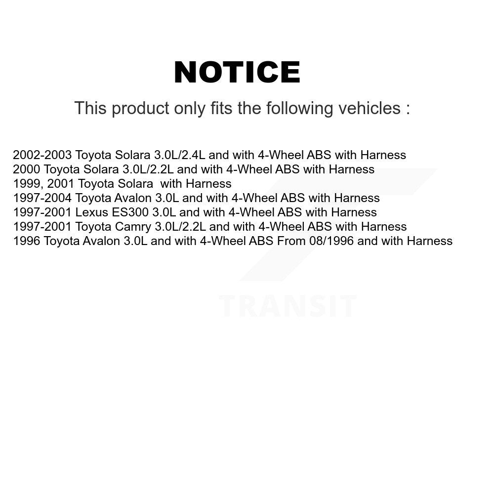 Front Wheel Bearing And ABS Sensor Kit For Toyota Camry Solara Avalon Lexus ES300 K7S-102739