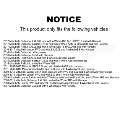 Front Wheel Bearing And ABS Sensor Kit For Mitsubishi Lancer Outlander RVR Sport K7S-102742