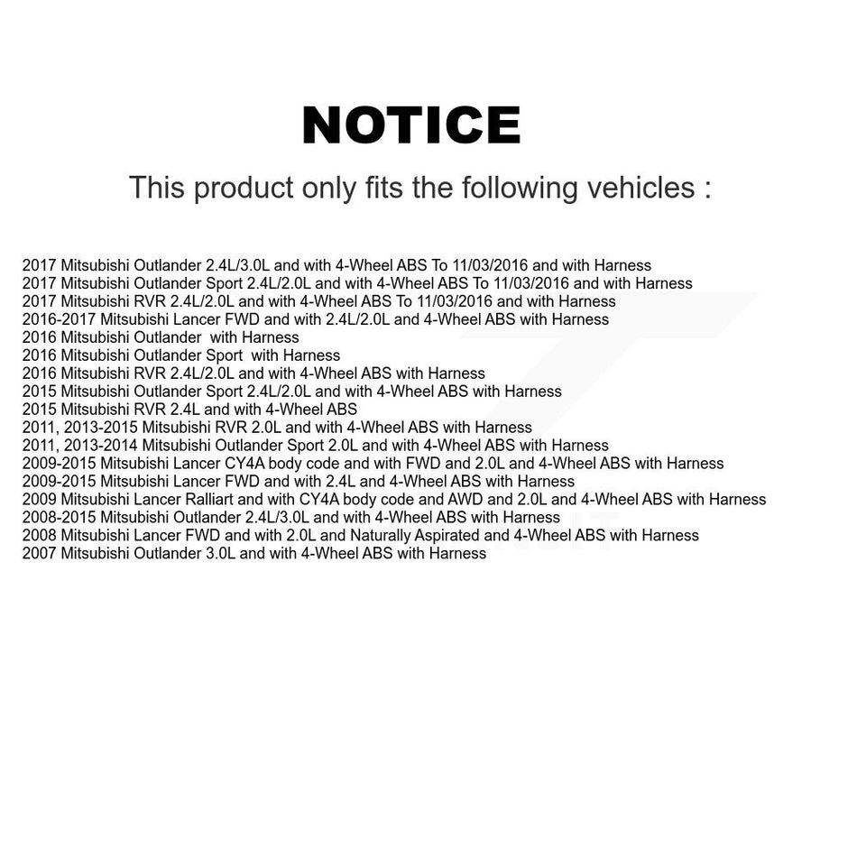 Front Wheel Bearing And ABS Sensor Kit For Mitsubishi Lancer Outlander RVR Sport K7S-102742