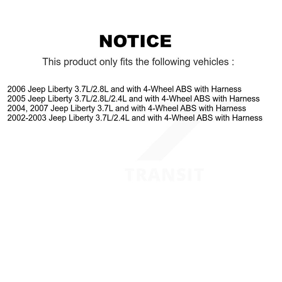 Front Wheel Hub Bearing And Extra ABS Sensor Kit For Jeep Liberty with Harness K7S-103002