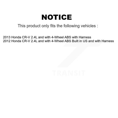 Front Wheel Bearing And ABS Sensor Kit For Honda CR-V 2.4L with 4-Wheel K7S-103041