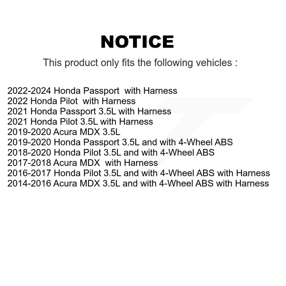 Front Wheel Bearing And ABS Sensor Kit For Honda Pilot Acura MDX Passport K7S-103064