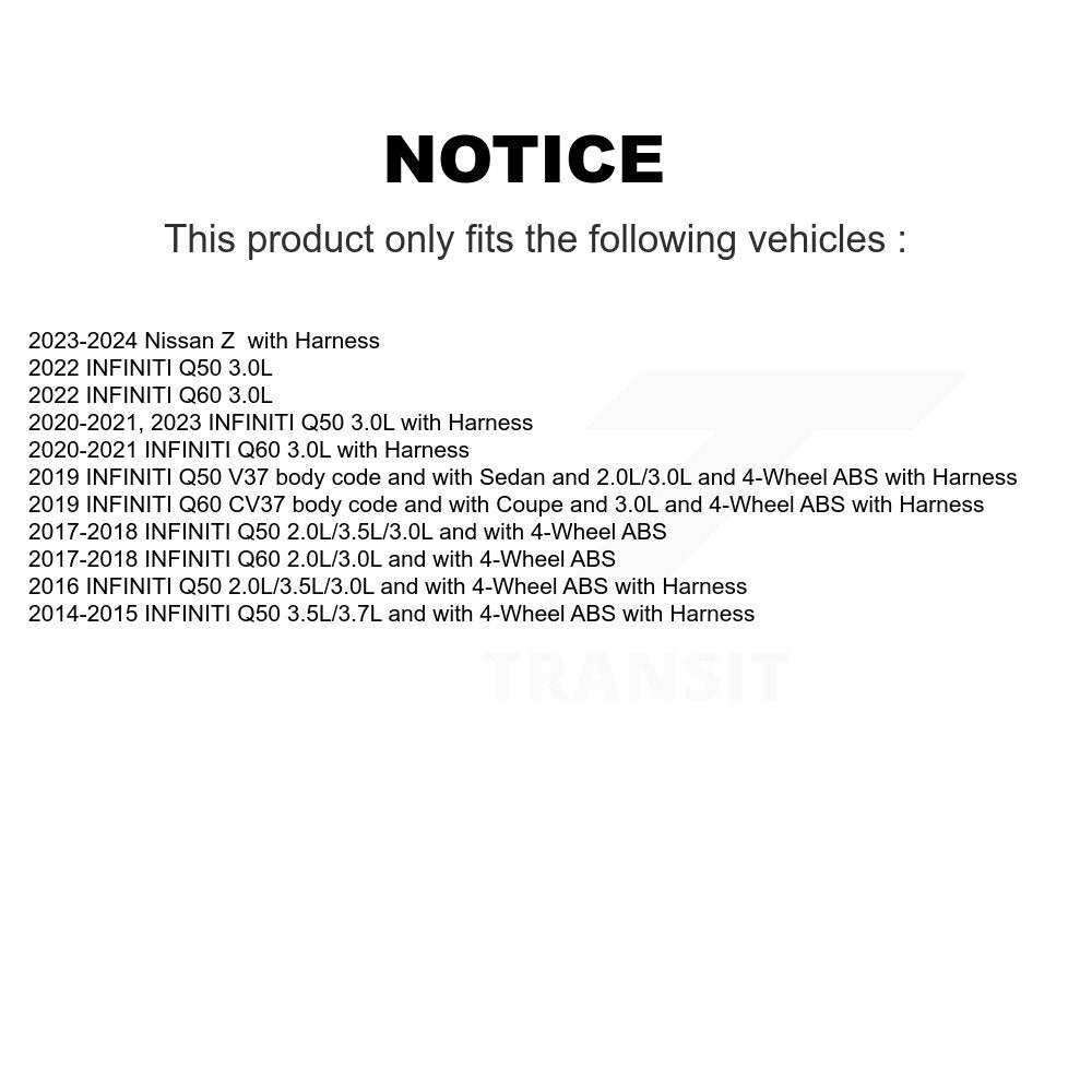 Rear Wheel Hub Bearing And ABS Sensor Kit For INFINITI Q50 Q60 Nissan Z K7S-103092