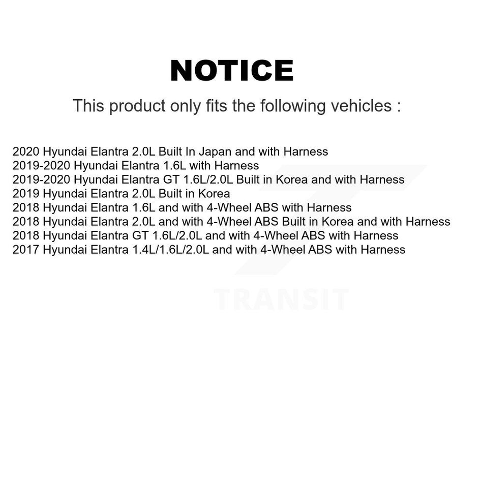 Front Wheel Hub Bearing And ABS Sensor Kit For Hyundai Elantra GT K7S-103127