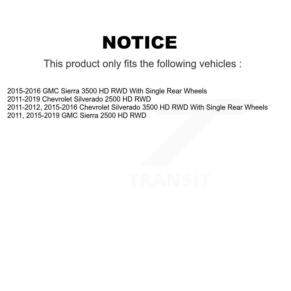 Front Wheel Hub Bearing & Sensor Kit For Chevrolet GMC Silverado 2500 HD Sierra 3500 RWD K7S-103166