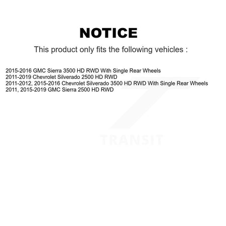 Front Wheel Hub Bearing & Sensor Kit For Chevrolet GMC Silverado 2500 HD Sierra 3500 RWD K7S-103166