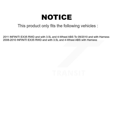 Front Wheel Hub Bearing And ABS Sensor Kit For INFINITI EX35 RWD with 3.5L 4-Wheel K7S-103188