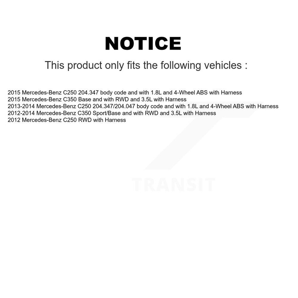 Front Wheel Hub Bearing And ABS Sensor Kit For Mercedes-Benz C350 C250 with Harness K7S-103189