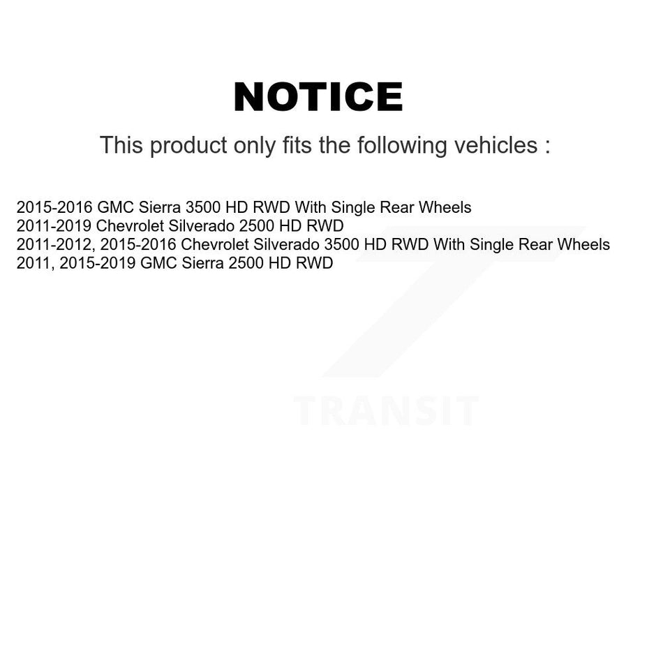 Front Wheel Hub Bearing & Sensor Kit For Chevrolet GMC Silverado 2500 HD Sierra 3500 RWD K7S-103200