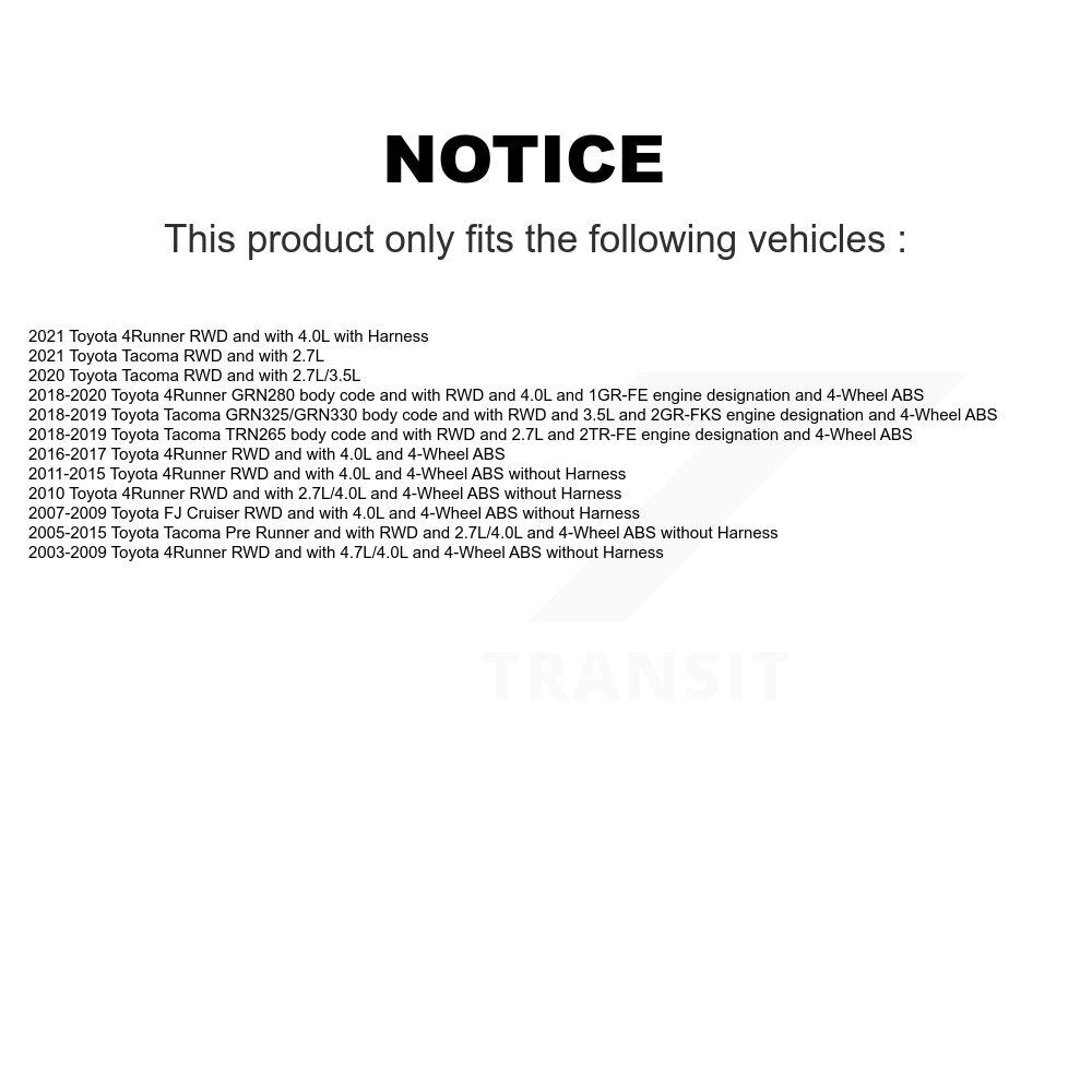 Front Wheel Hub Bearing And ABS Sensor Kit For Toyota Tacoma 4Runner FJ Cruiser K7S-103233