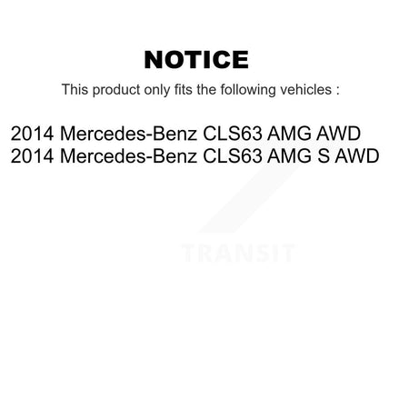 Front Wheel Bearing And ABS Sensor Kit For 2014 Mercedes-Benz CLS63 AMG S AWD K7S-103251