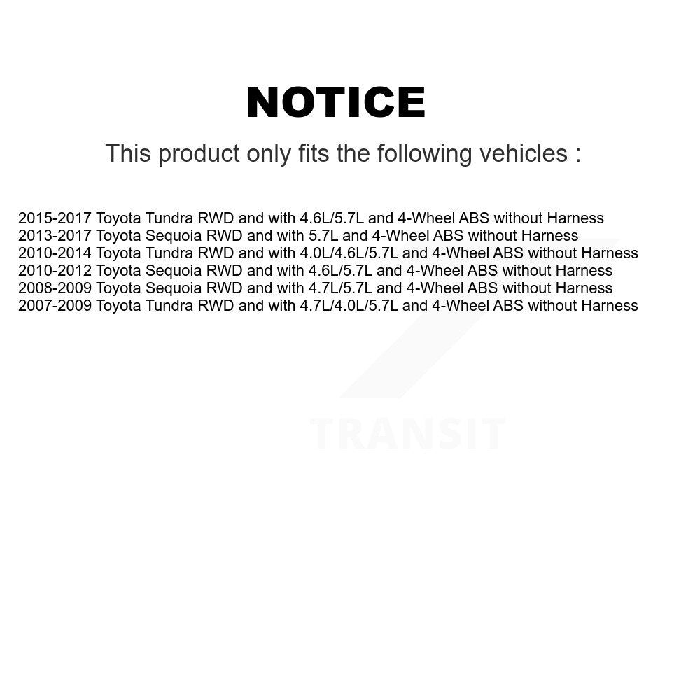 Front Wheel Hub Bearing And ABS Sensor Kit For Toyota Tundra Sequoia without Harness K7S-103296