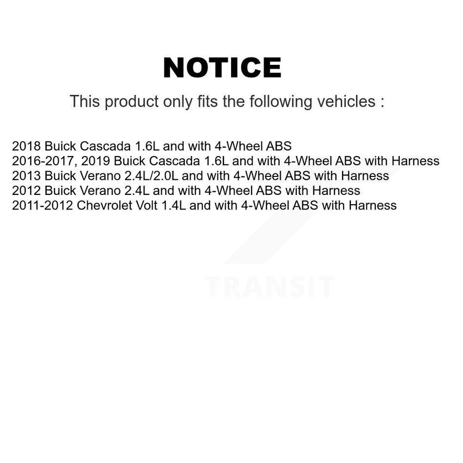 Rear Wheel Hub Bearing And ABS Sensor Kit For Buick Verano Chevrolet Volt Cascada K7S-103358