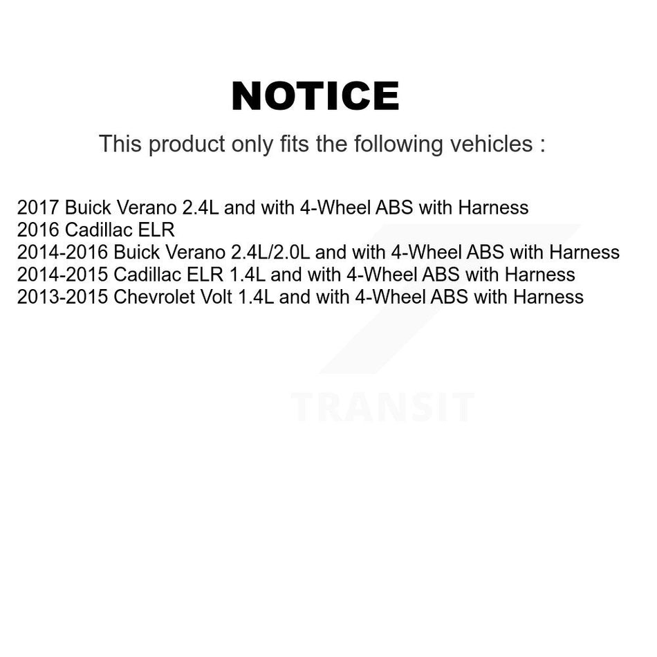 Rear Wheel Hub Bearing And ABS Sensor Kit For Buick Verano Chevrolet Volt Cadillac ELR K7S-103367
