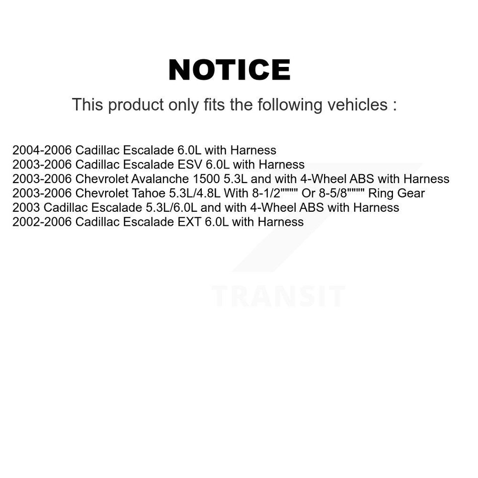 Rear Wheel Bearing & Sensor Kit For Chevrolet Avalanche 1500 Cadillac Tahoe Escalade EXT K7S-103380