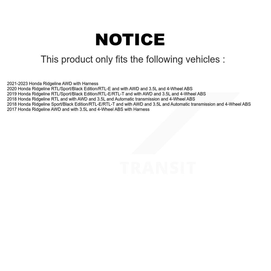 Rear Wheel Hub Bearing And ABS Sensor Kit For Honda Ridgeline K7S-103404