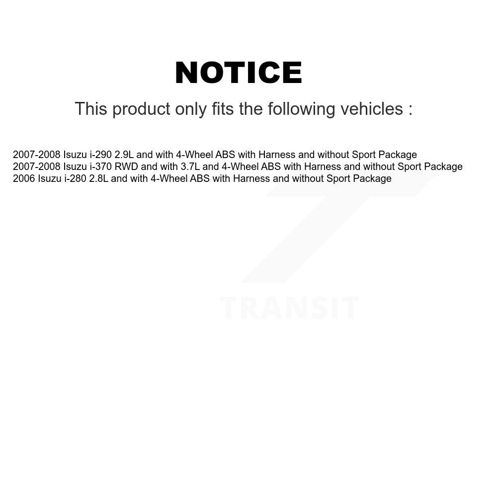 Rear Wheel Bearing And ABS Sensor Kit For Isuzu i-280 i-290 i-370 K7S-103408