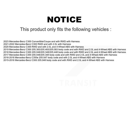 Front Wheel Hub Bearing And ABS Sensor Kit For Mercedes-Benz C300 C350e with Harness K7S-103441