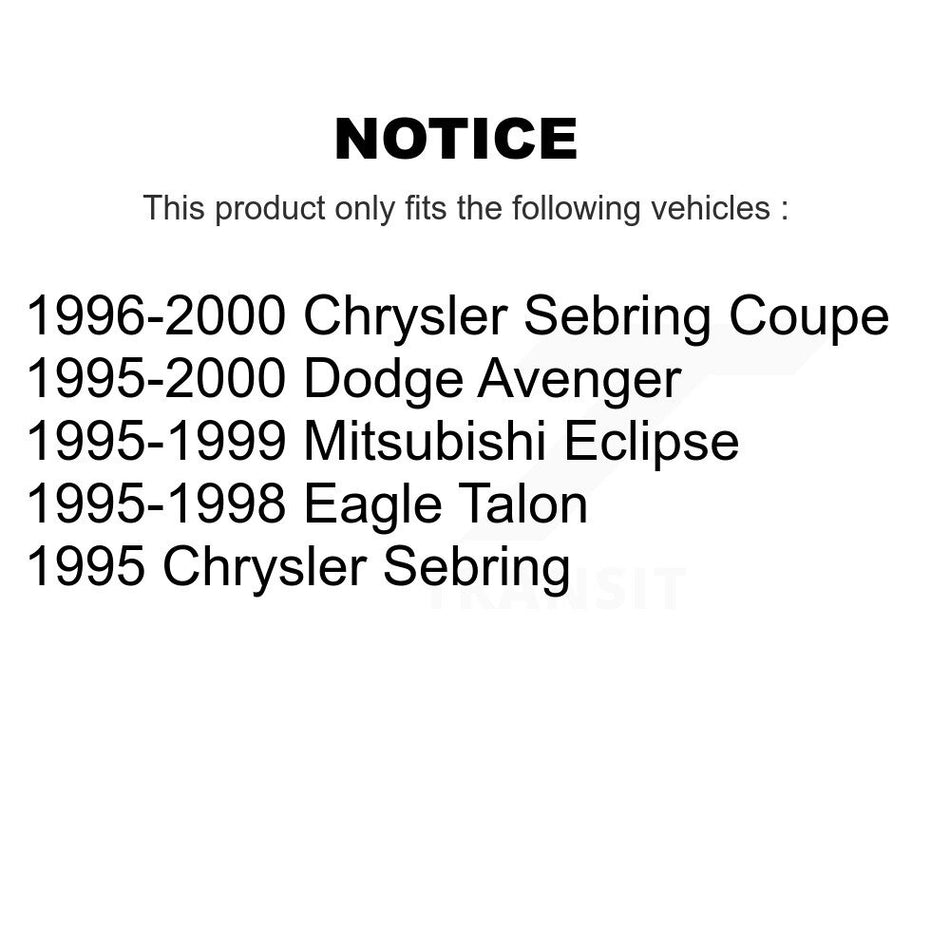 Front Hub Bearing Assembly And Link Kit For Chrysler Sebring Mitsubishi Eclipse Dodge Avenger Eagle Talon K7T-100498
