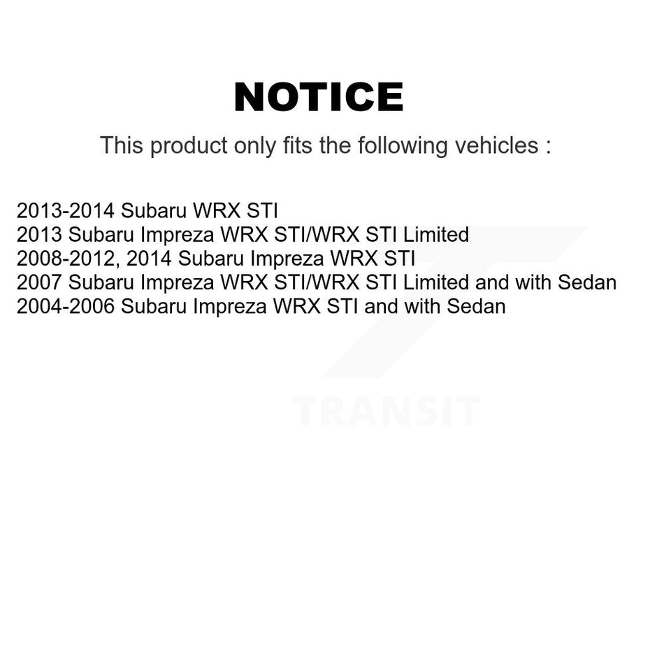 Front Hub Bearing Assembly And Link Kit For Subaru Impreza WRX STI K7T-100598