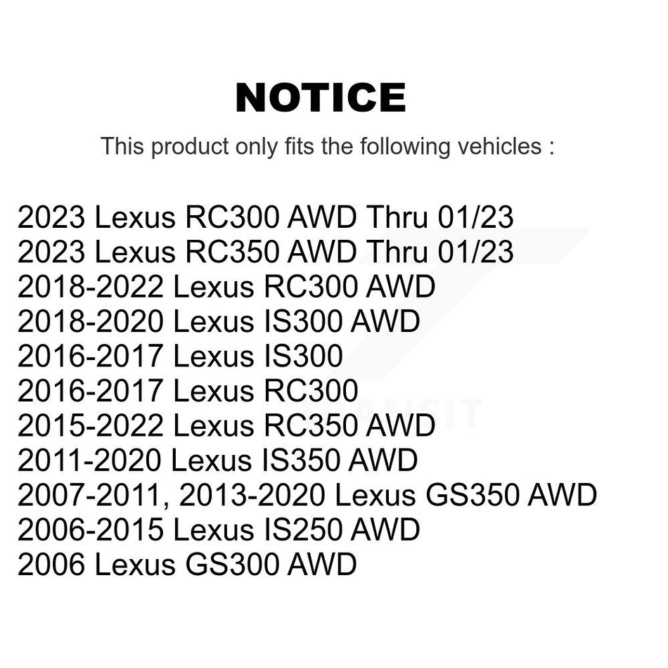 Front Hub Bearing Assembly And Link Kit For Lexus IS250 GS350 IS300 IS350 GS300 RC350 RC300 K7T-100752