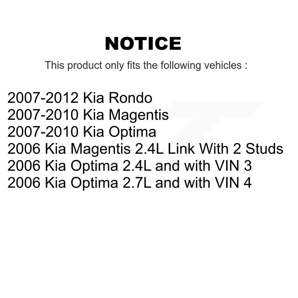 Front Wheel Bearing And Suspension Link Kit For Kia Optima Rondo Magentis K7T-100928