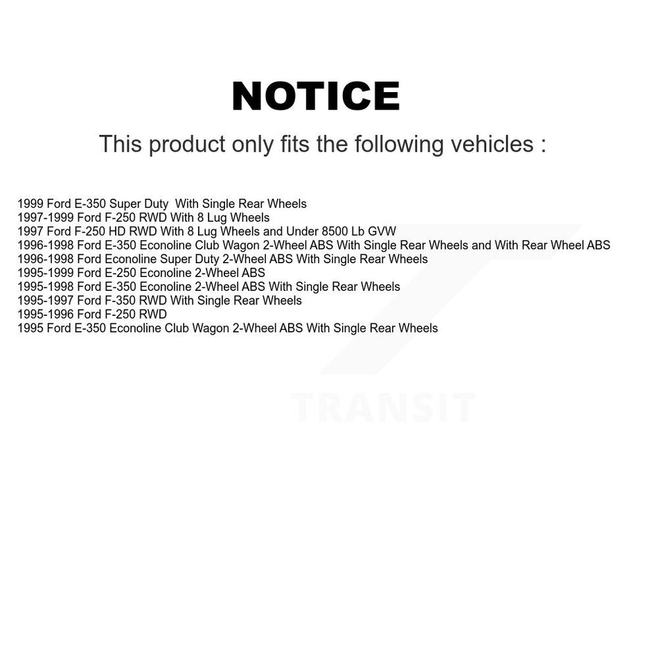 Front Disc Brake Rotors And Hub Assembly Pair For Ford F-350 F-250 HD E-250 Econoline E-350 Club Wagon Super Duty K8-100020