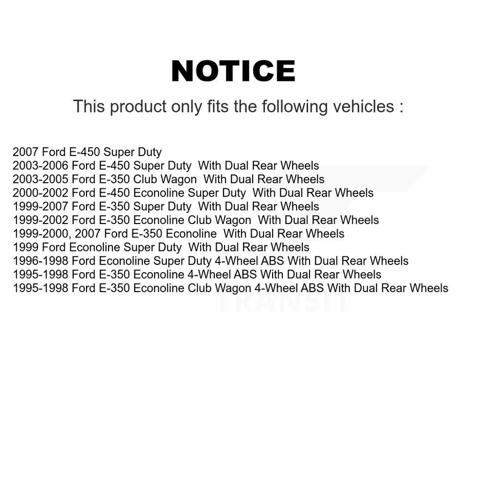 Front Disc Brake Rotors And Hub Assembly Pair For Ford E-350 Super Duty Econoline Club Wagon E-450 K8-100022