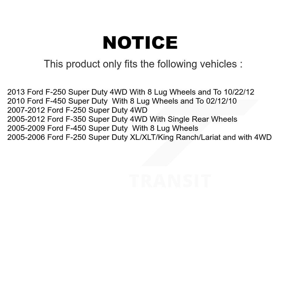 Front Disc Brake Rotors Pair For Ford F-250 Super Duty F-350 F-450 K8-100166