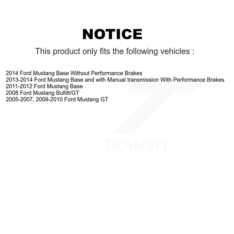 Front Disc Brake Rotors Pair For Ford Mustang K8-100171