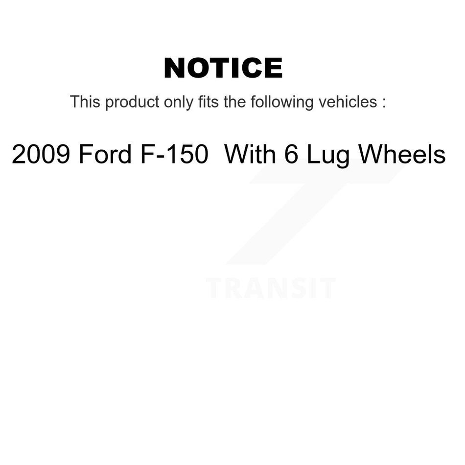 Front Disc Brake Rotors Pair For 2009 Ford F-150 With 6 Lug Wheels K8-100183