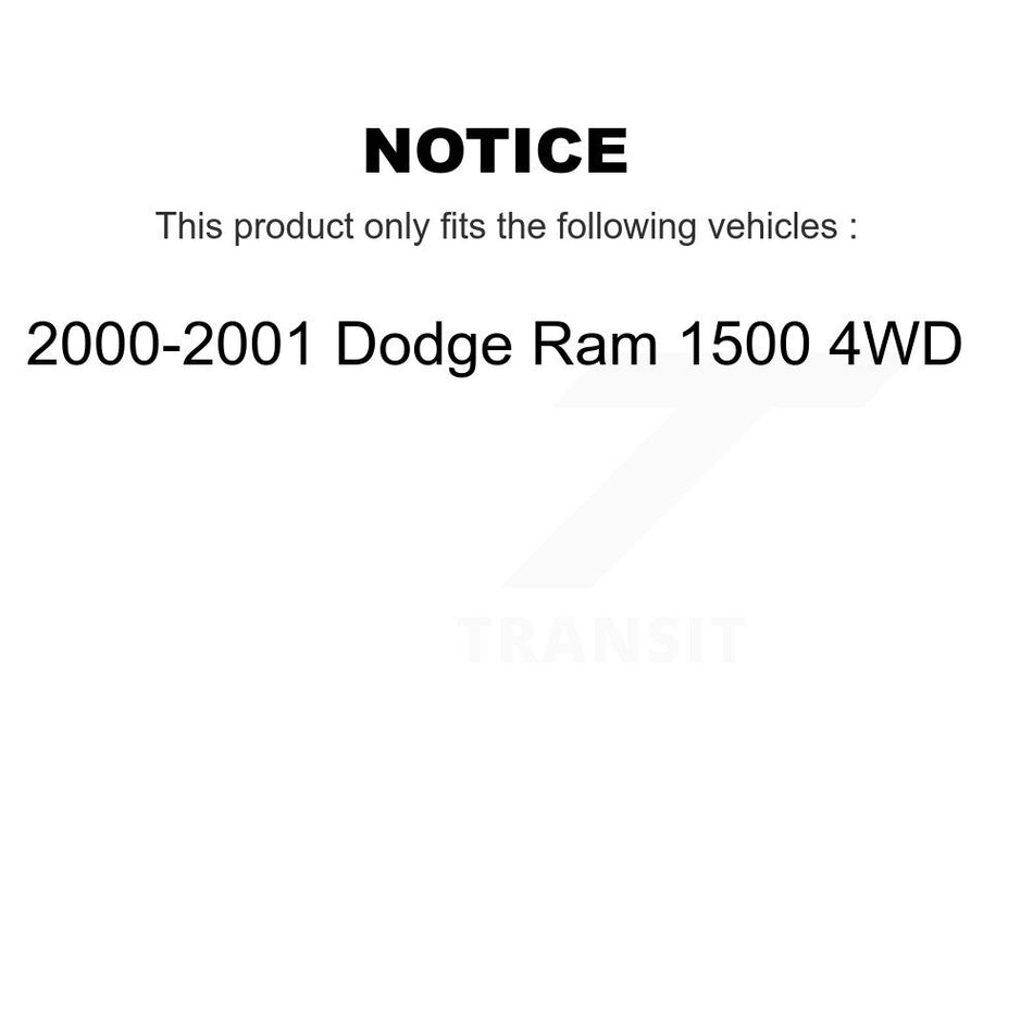 Front Disc Brake Rotors Pair For 2000-2001 Dodge Ram 1500 4WD K8-100214