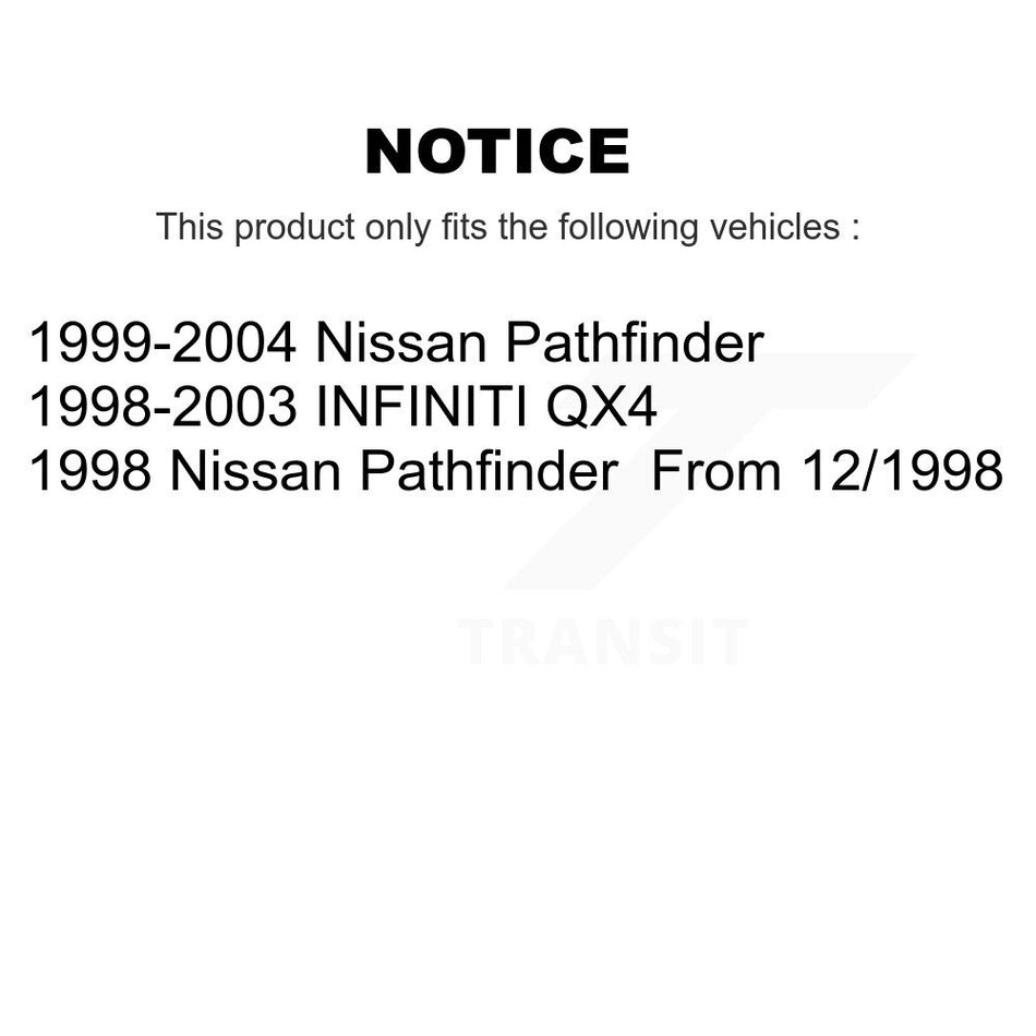 Front Disc Brake Rotors Pair For Nissan Pathfinder INFINITI QX4 K8-100297