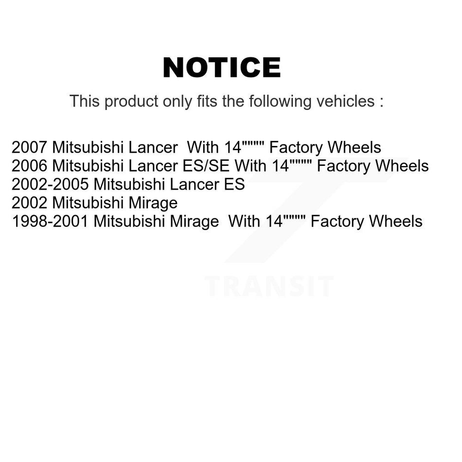 Front Disc Brake Rotors Pair For Mitsubishi Lancer Mirage K8-100321