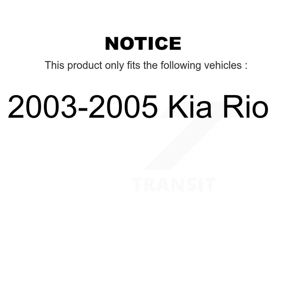 Front Disc Brake Rotors Pair For 2003-2005 Kia Rio K8-100373