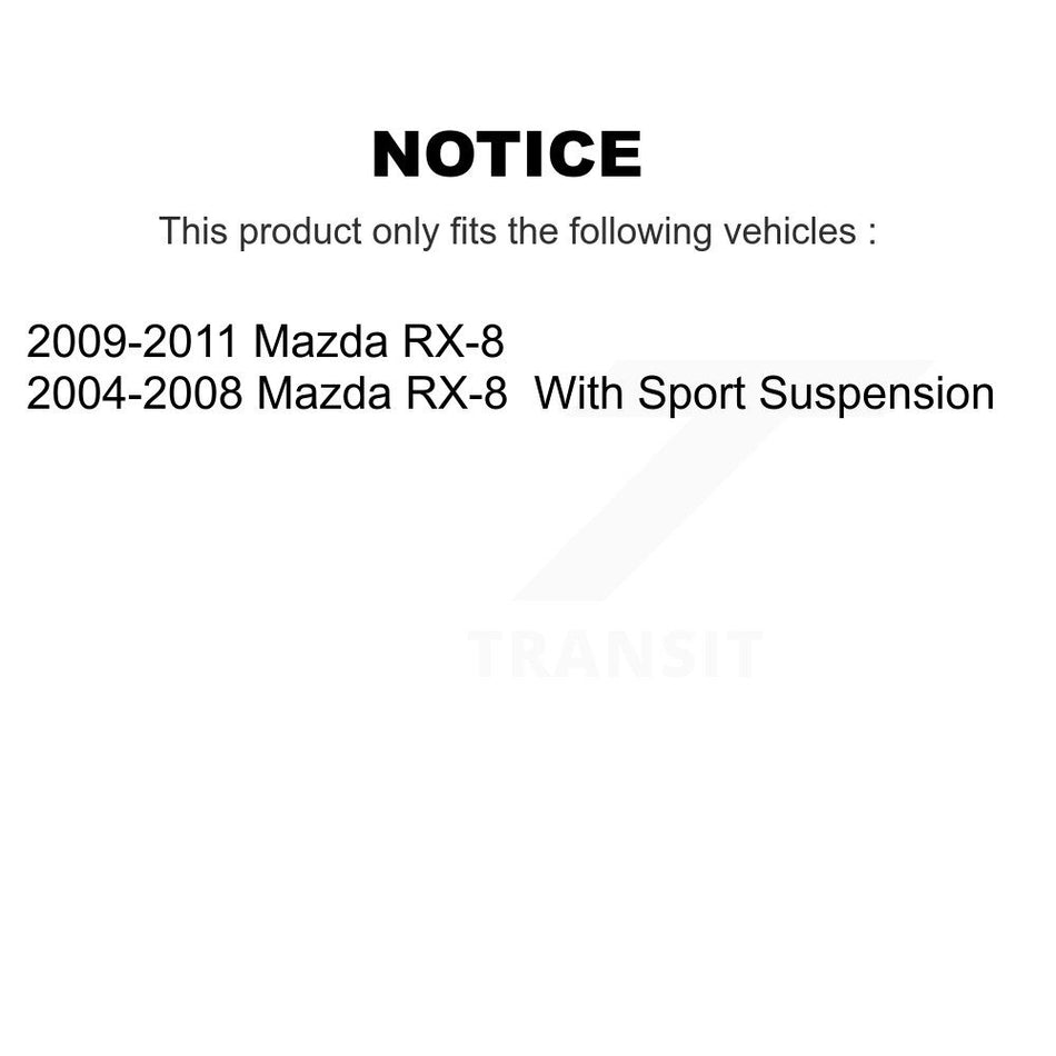 Front Disc Brake Rotors Pair For Mazda RX-8 K8-100383