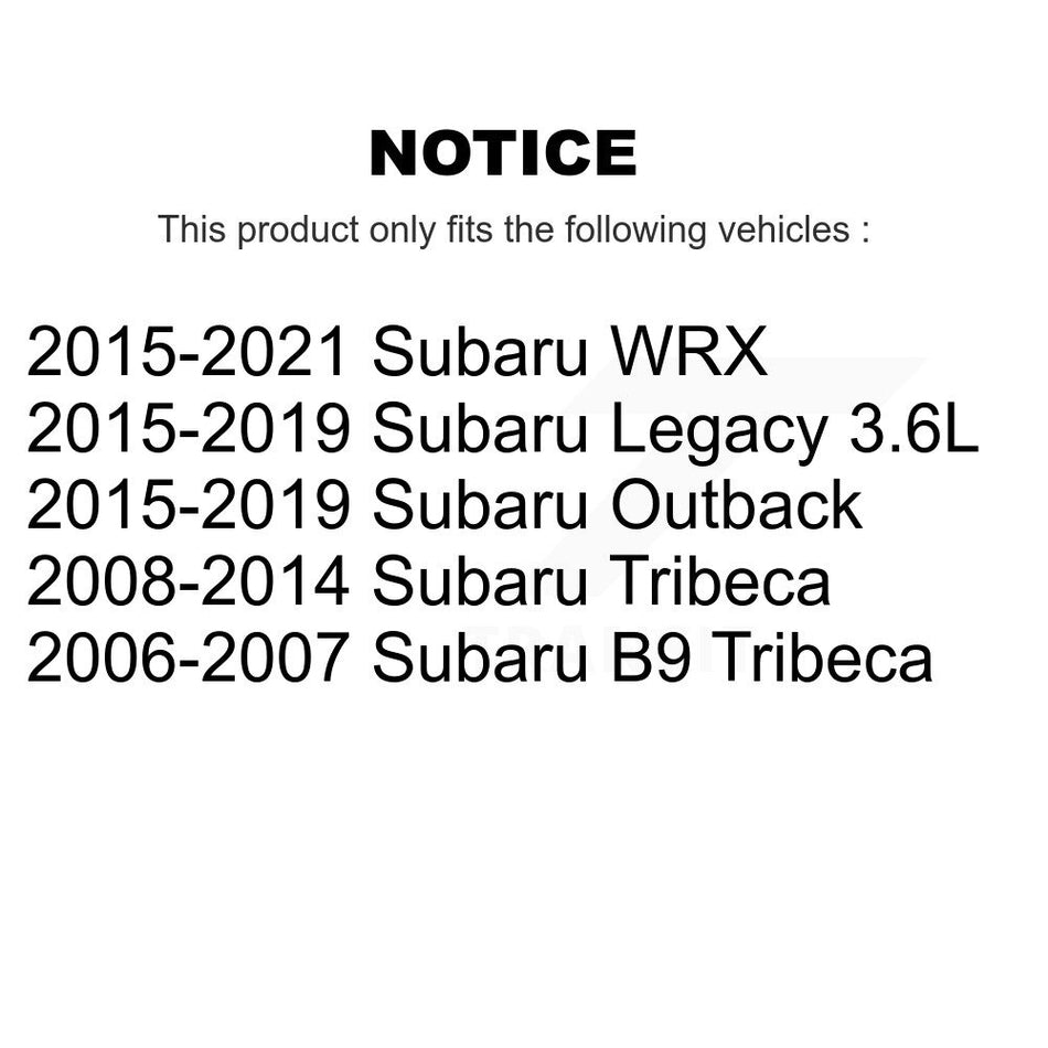 Front Disc Brake Rotors Pair For Subaru Outback Legacy WRX Tribeca B9 K8-100406