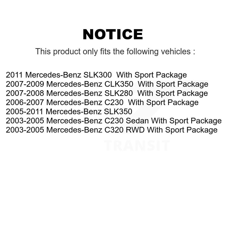 Front Disc Brake Rotors Pair For Mercedes-Benz C230 CLK350 SLK350 C320 SLK280 SLK300 K8-100438