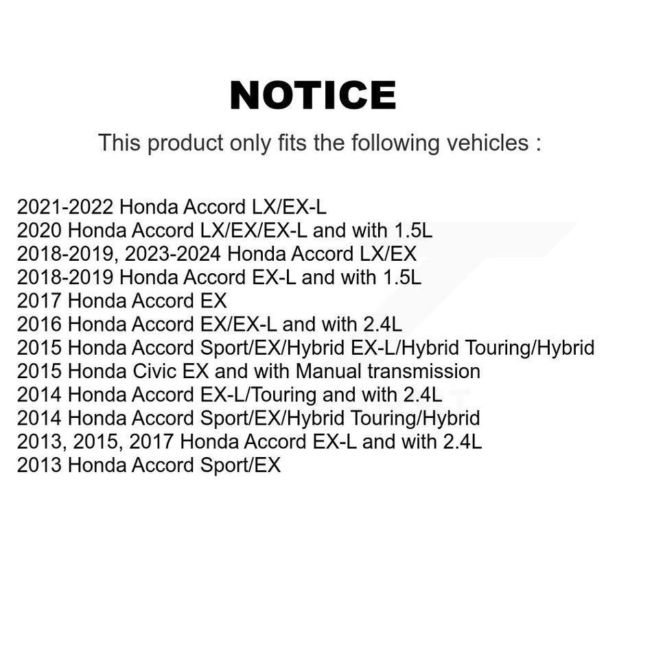 Front Disc Brake Rotors Pair For Honda Accord Civic K8-100533